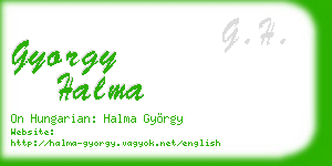 gyorgy halma business card